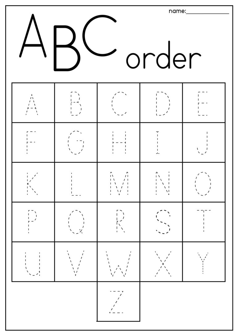 6 Printable ABC Order Work Mats worksheets Preschool kindergarten Phonics And Literacy Etsy