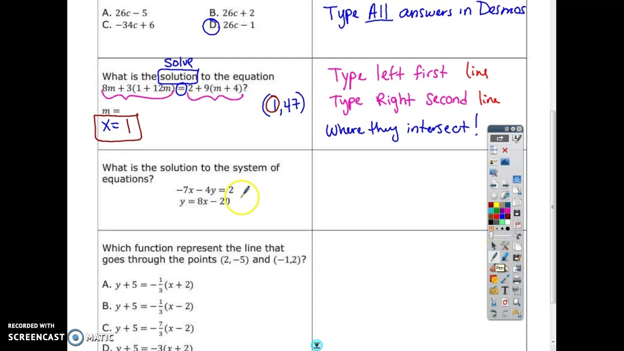 Algebra I Desmos Cheat Sheet YouTube