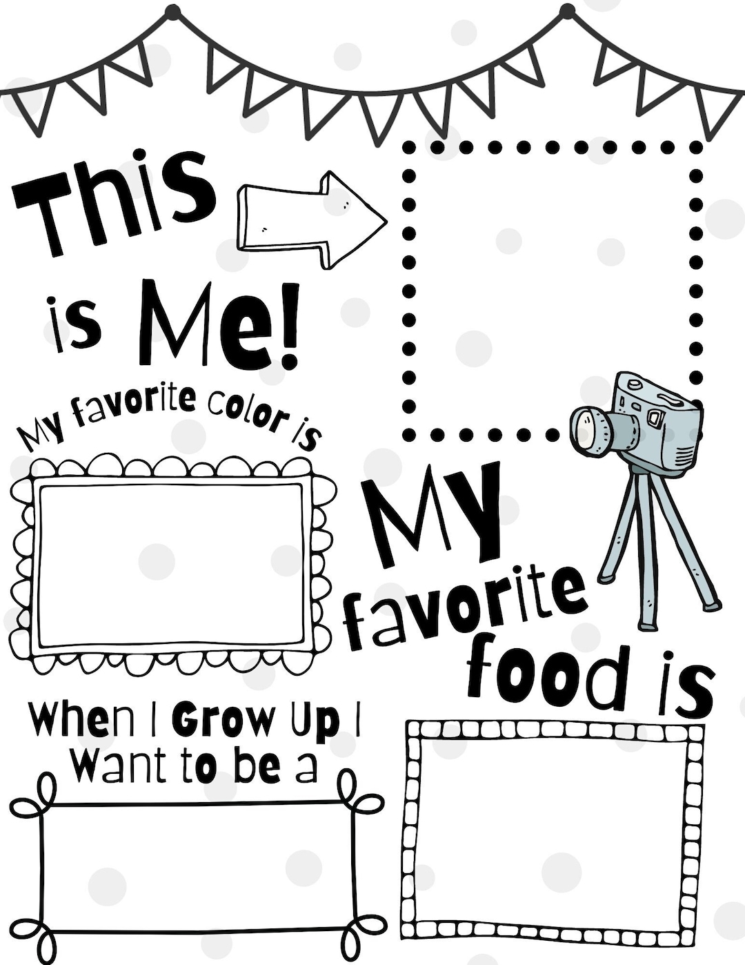 all about me worksheet preschool