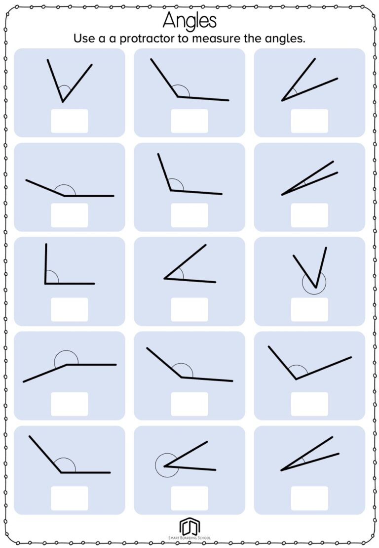 Angles Worksheet