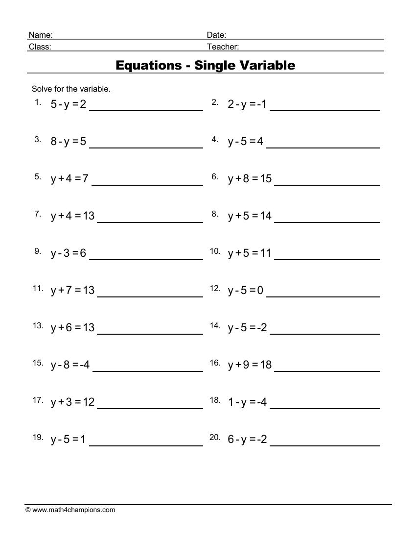 basic algebra worksheets basic algebra worksheets