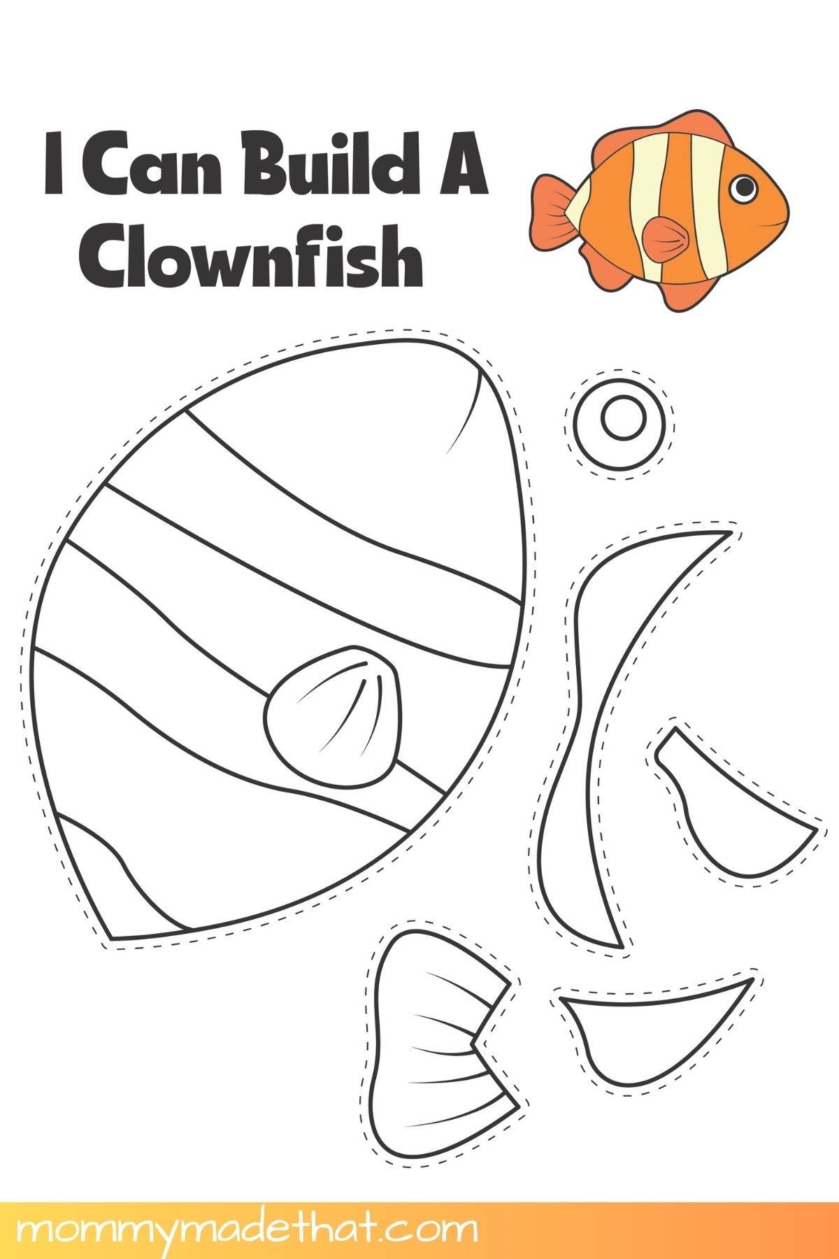 clownfish parts worksheet clownfish parts worksheet