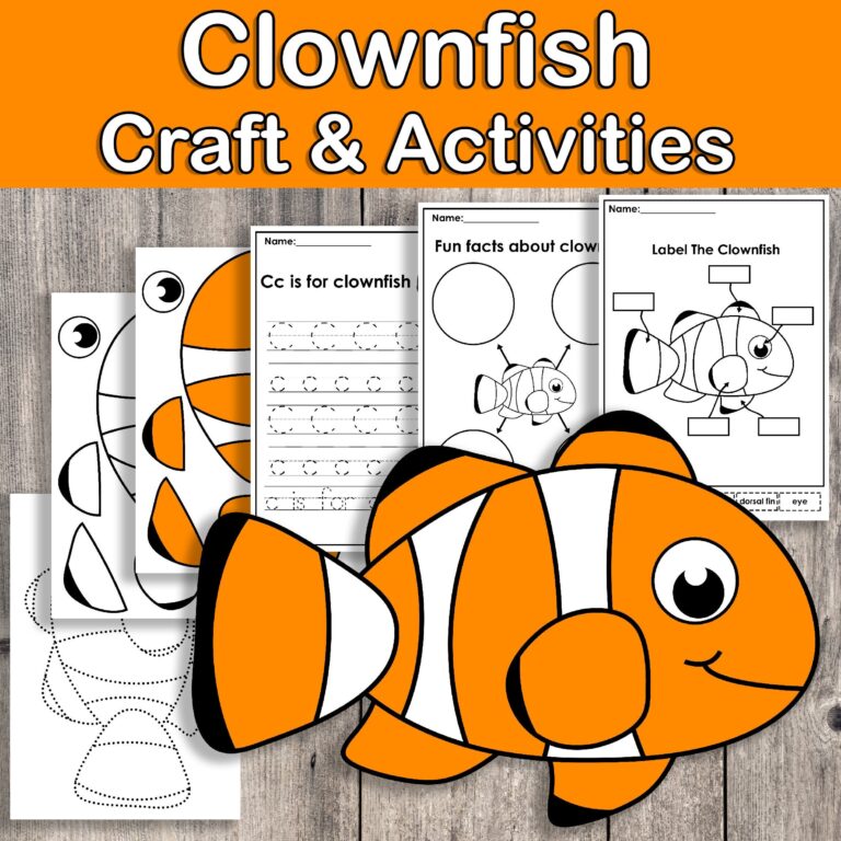 Clownfish Printable Crafts Homeschool Activities Crafts For Kids Fish Craft Ocean Animals Sea Creatures Homeschool Learning Etsy Israel