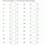 Comparing Fractions Worksheet