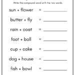 Compound Words Worksheets For Kids