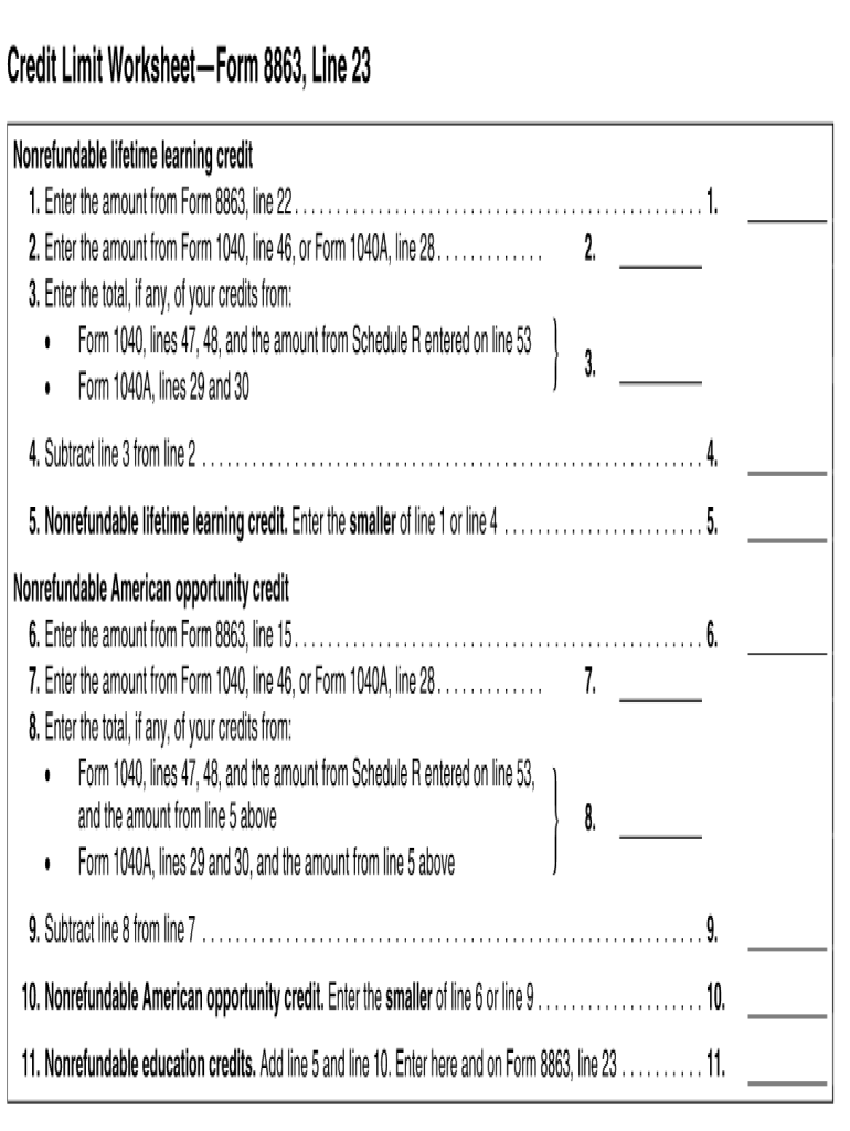 Credit Limit Worksheet A Fill Online Printable Fillable Blank Worksheets Library