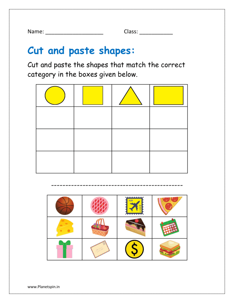 shapes worksheet for kg shapes worksheet for kg