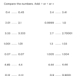 Decimals Greater Than Less Than Worksheets With Answers Made By Teachers
