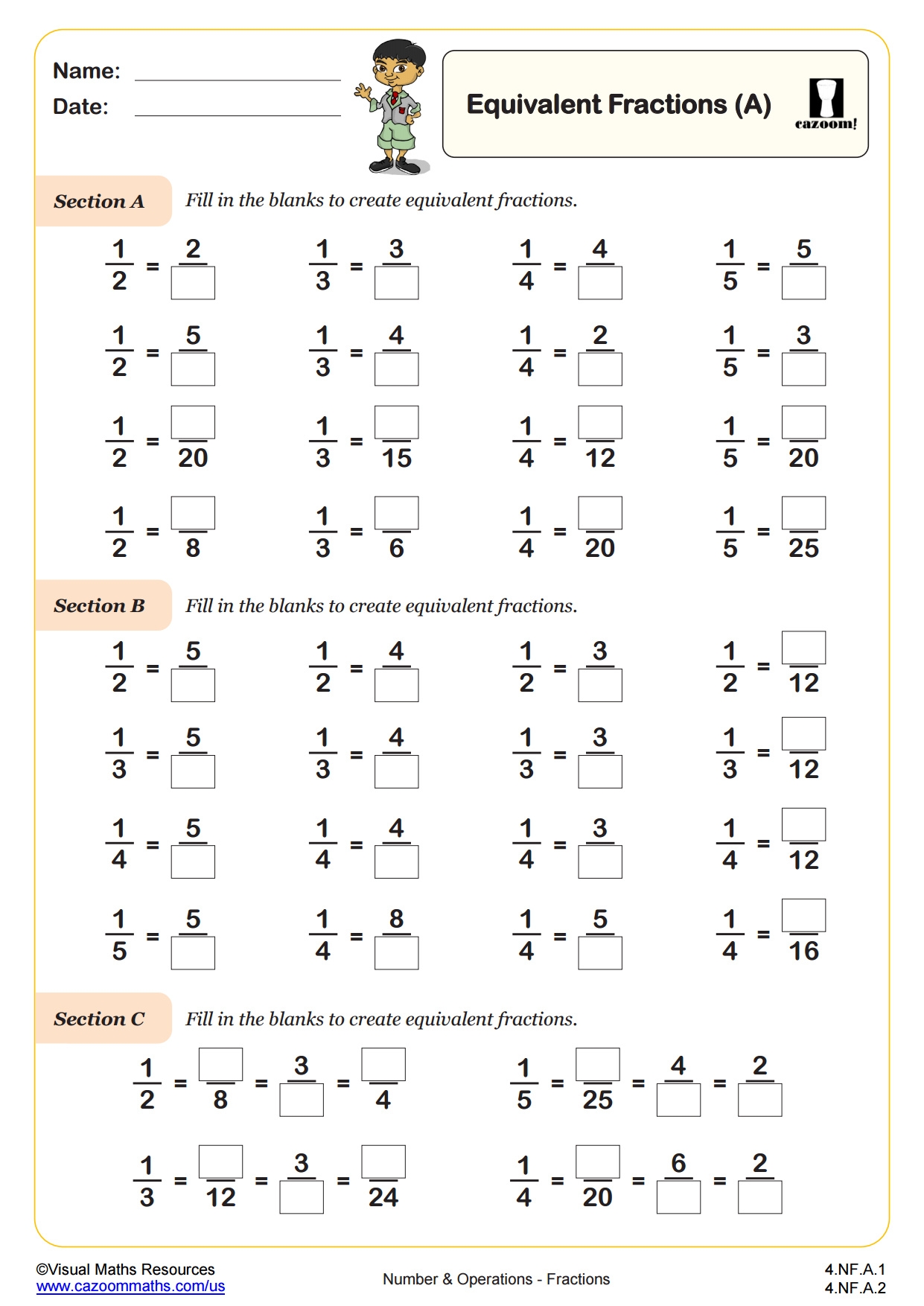 equivalent fractions worksheets equivalent fractions worksheets
