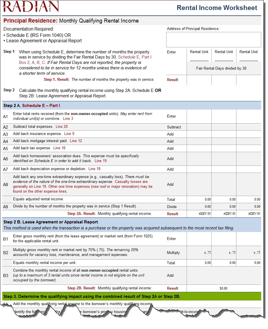 Evaluating Self Employed Borrowers TAX YEAR 2022 Worksheets Library
