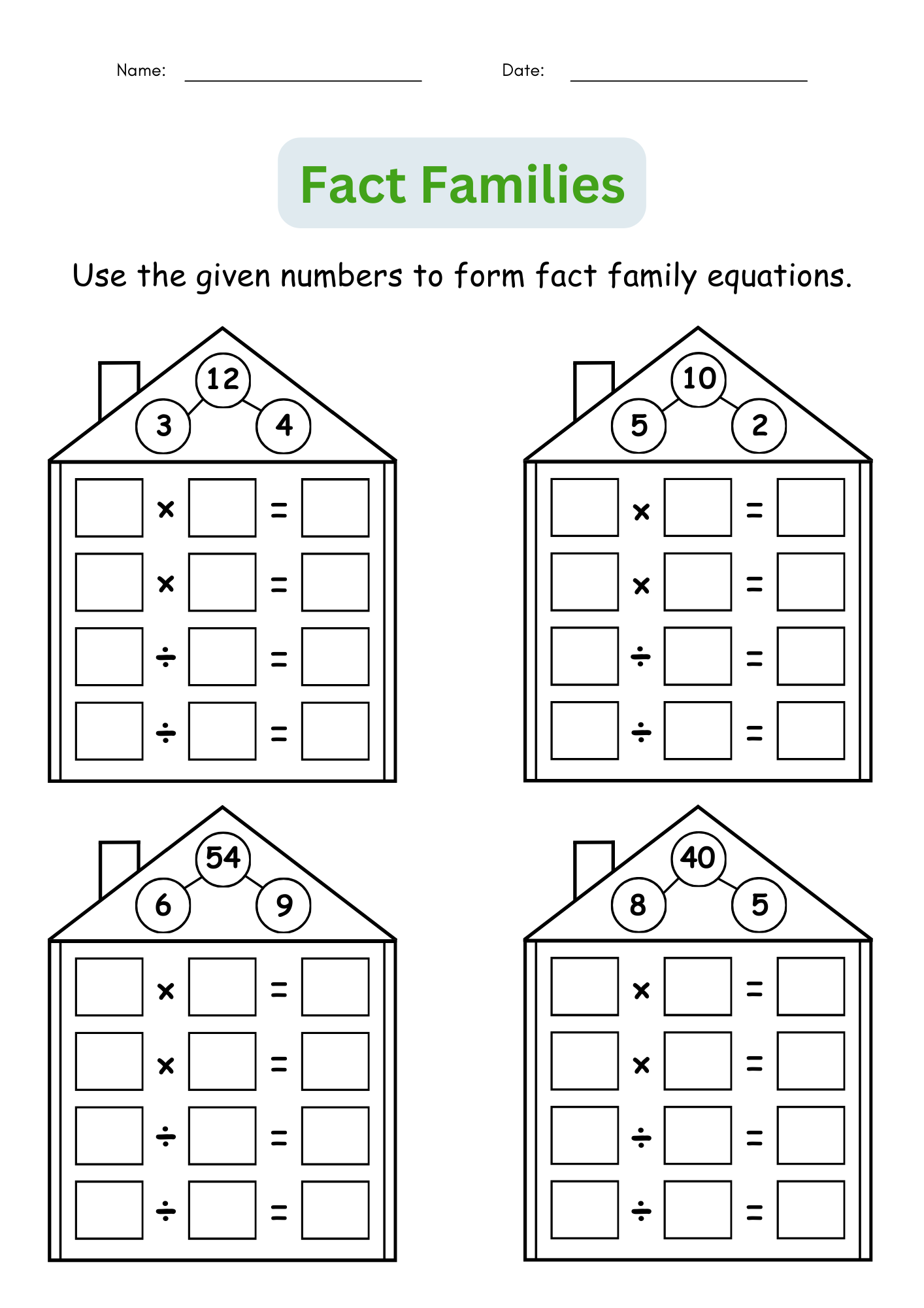 math worksheets multiplication and division