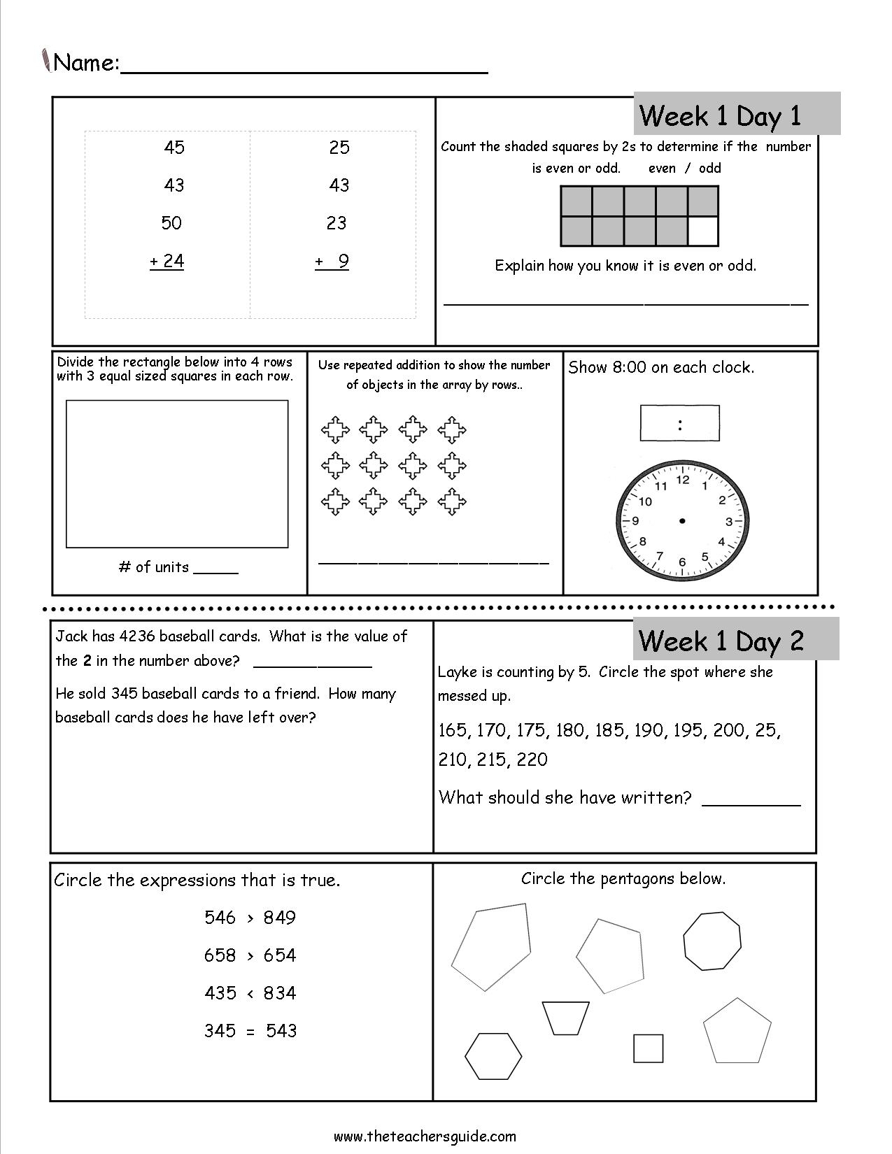 3rd grade worksheets