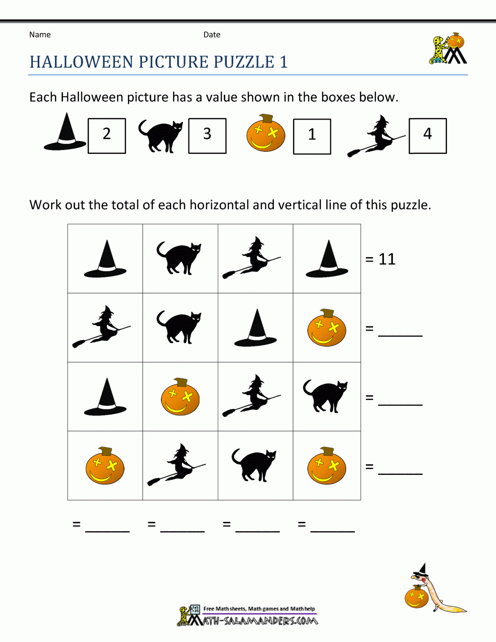 halloween activity worksheets