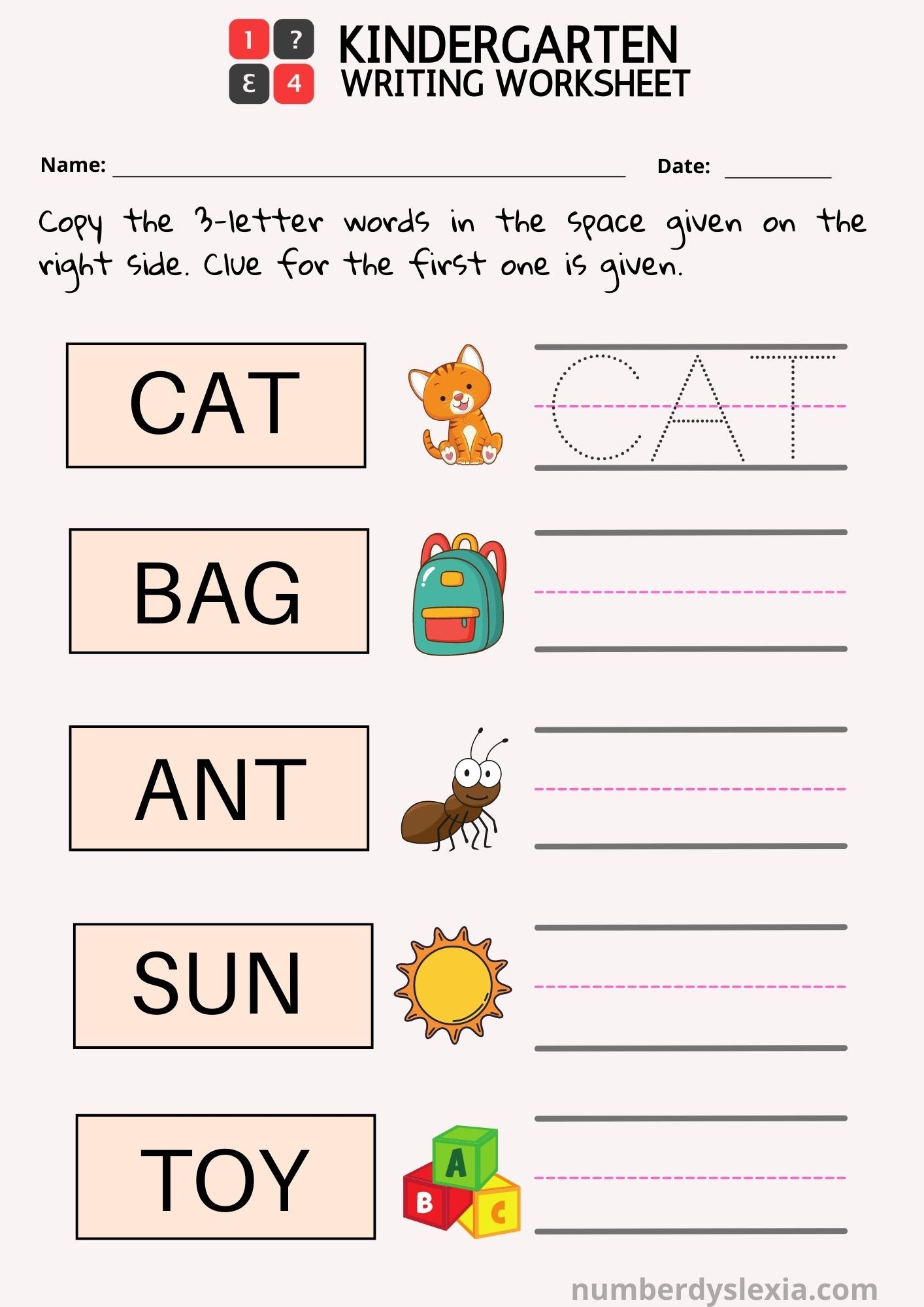 Free Handwriting Worksheets For Kindergarten Worksheets Library