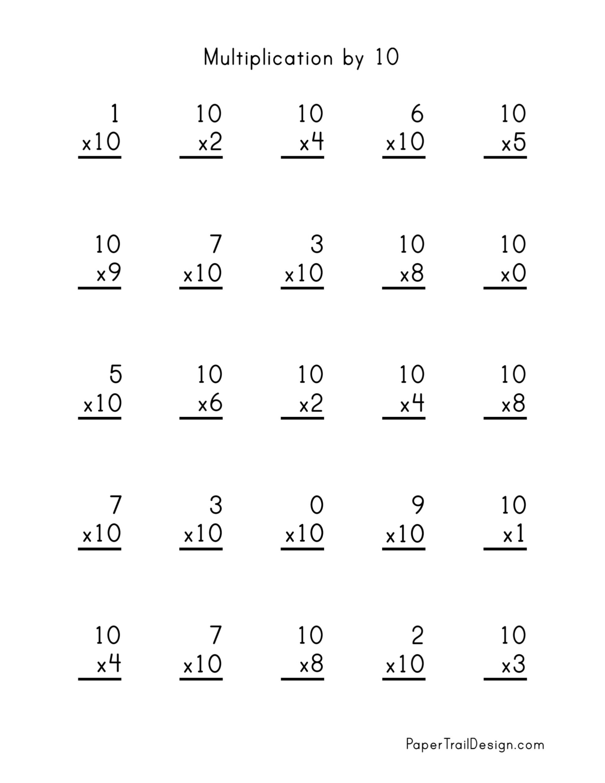 3rd grade multiplication worksheets