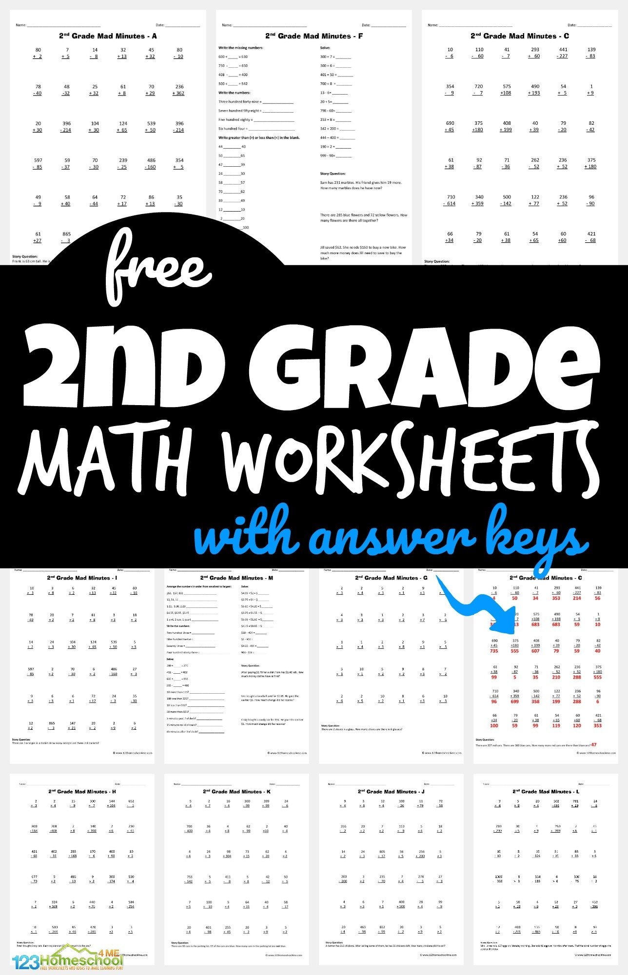 math worksheets for 2nd grade
