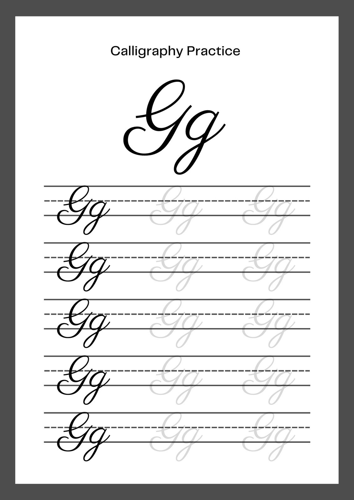 Free Printable Cursive Writing Worksheet Templates Canva