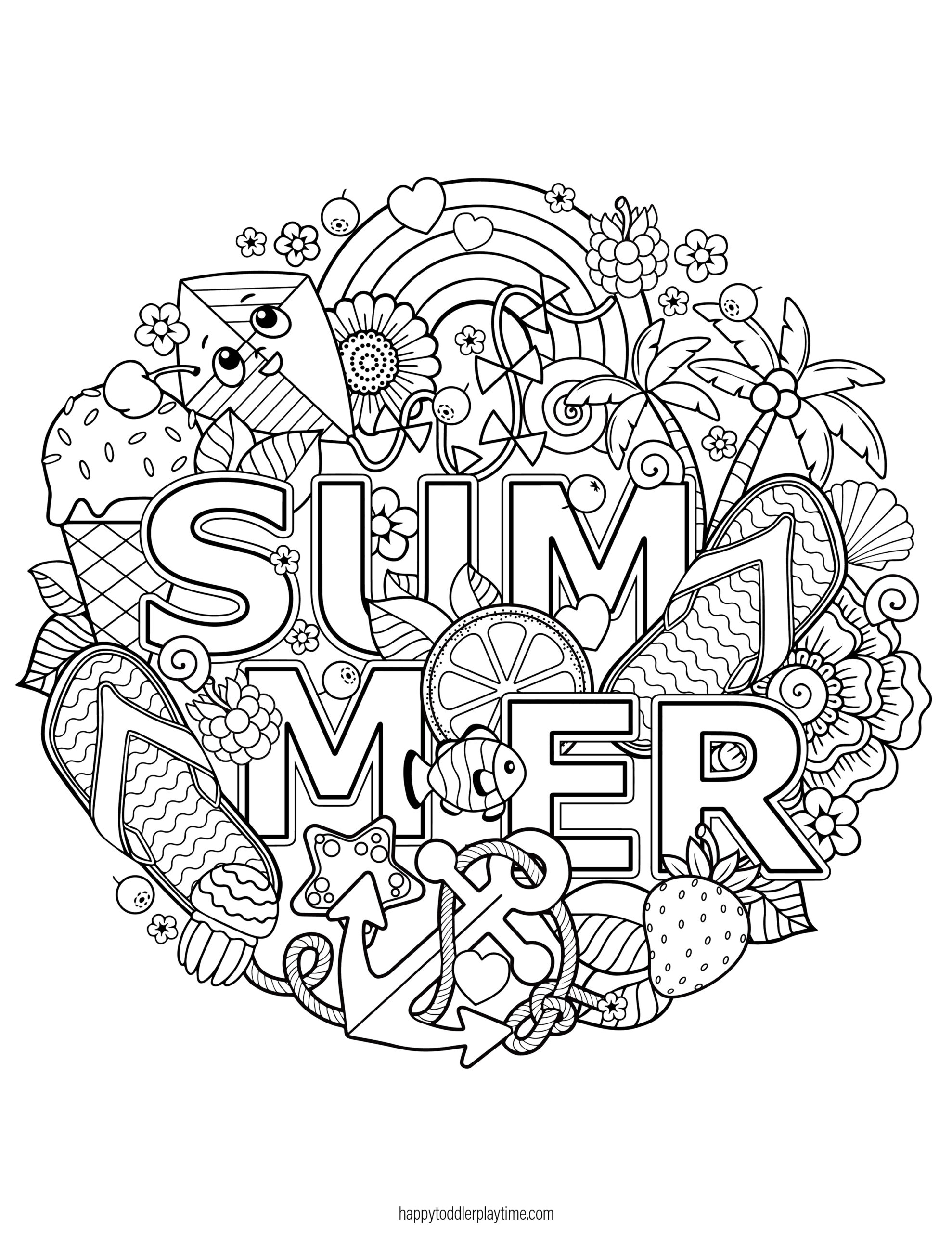 Free Printable Summer Colouring Pages For Kids Happy Toddler Playtime