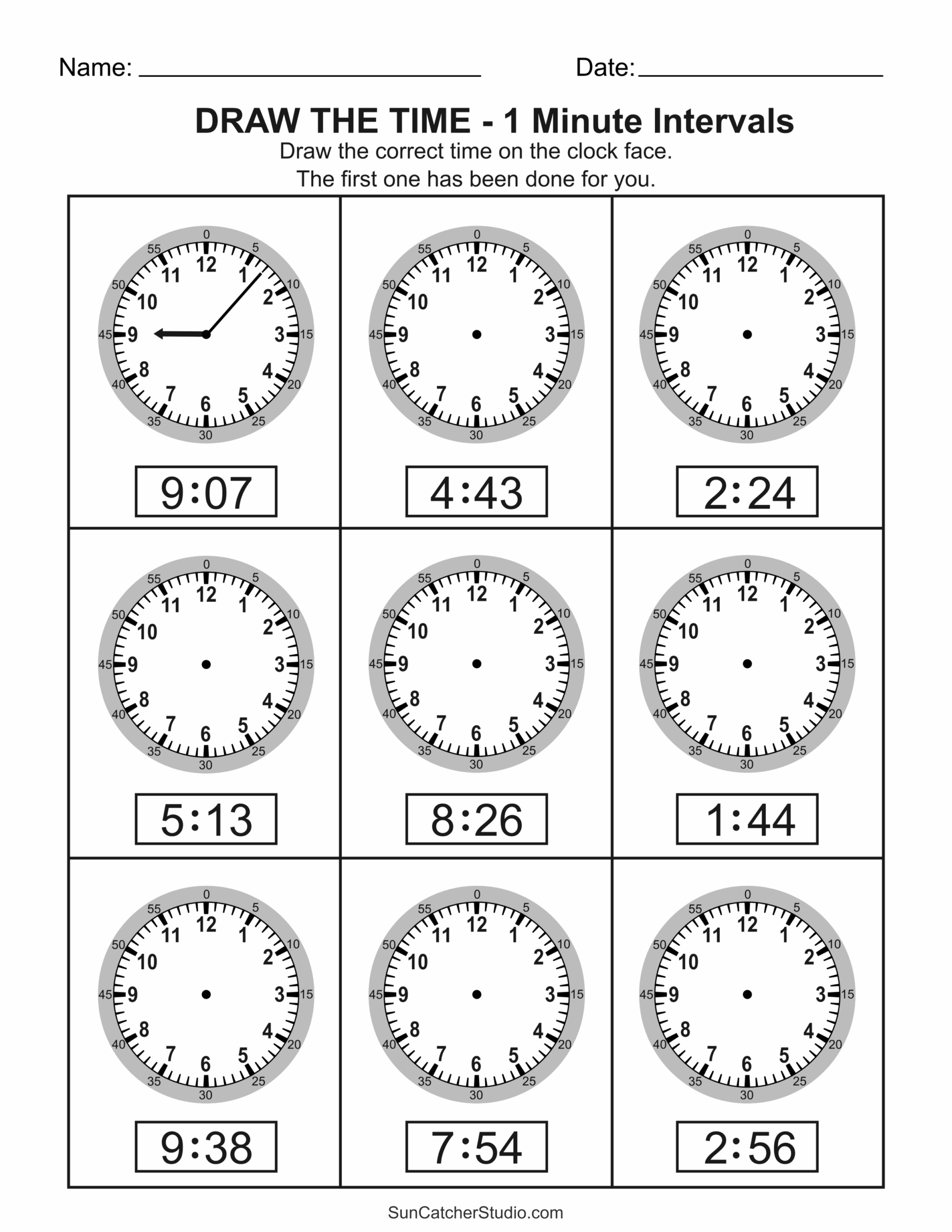 Free Printable Telling Time Worksheets Analog Clock Free Printables Monograms Design Tools Patterns DIY Projects