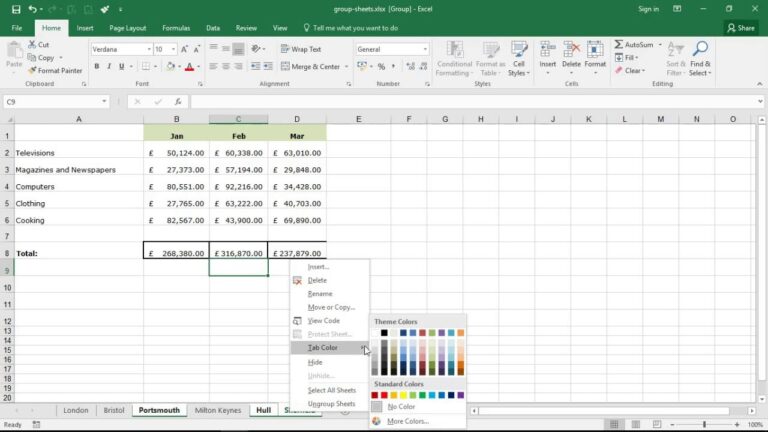 Group Sheets In Excel Magic Trick For Excel Productivity YouTube