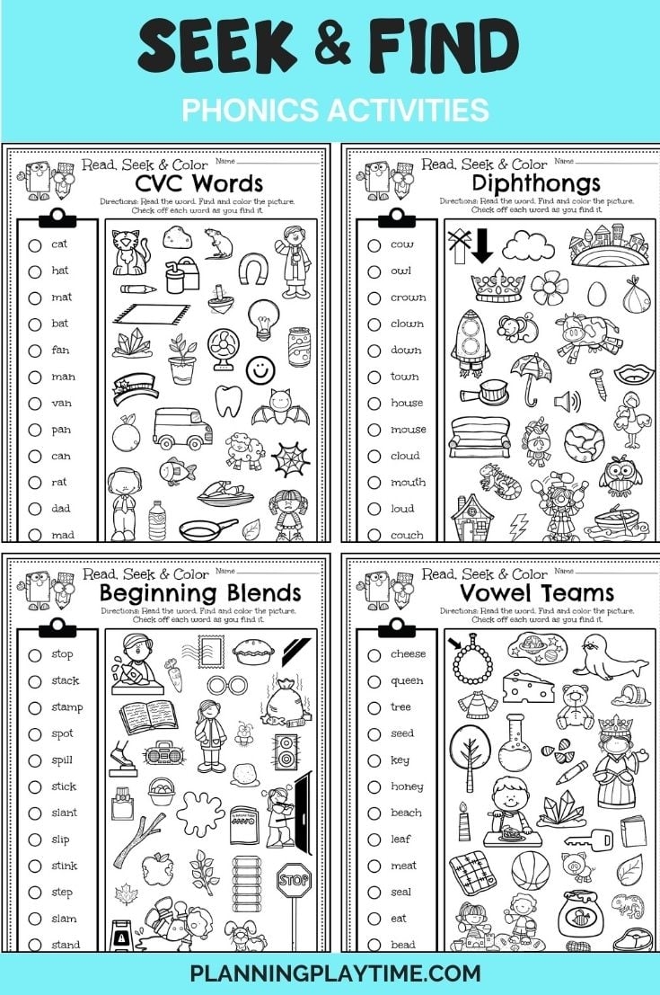 I Spy Phonics Read Seek And Color Interactive Worksheets Planning Playtime