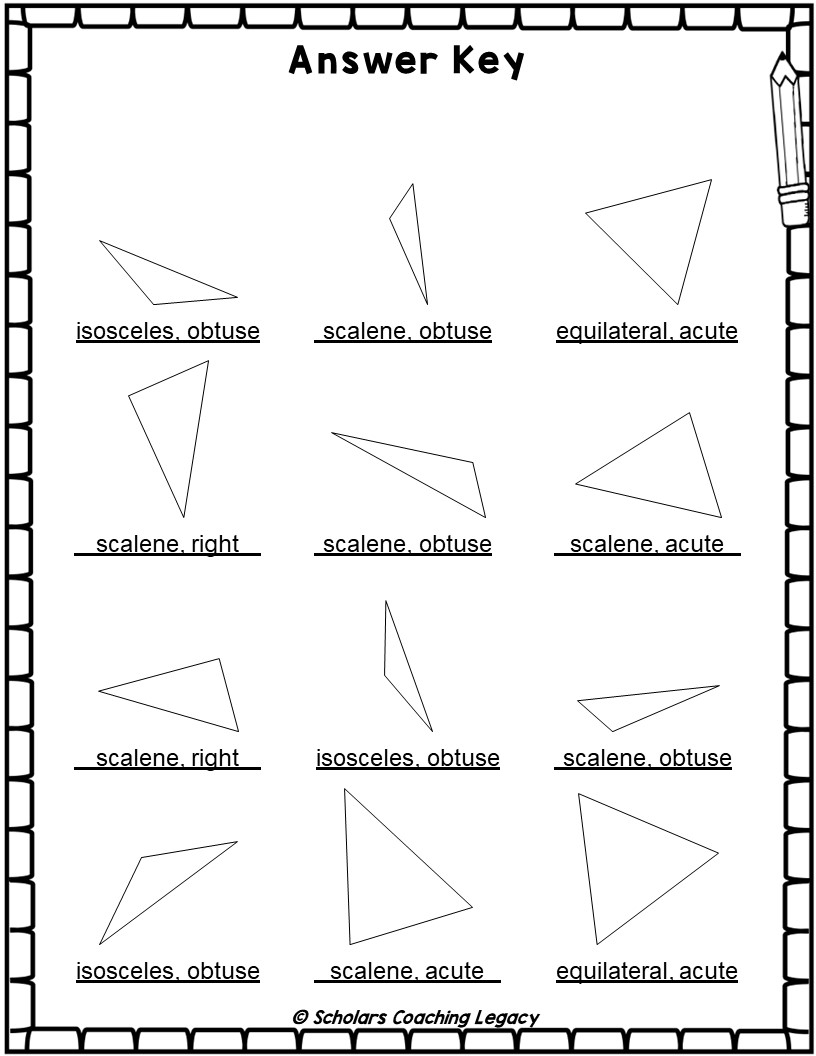 classifying triangles worksheet classifying triangles worksheet