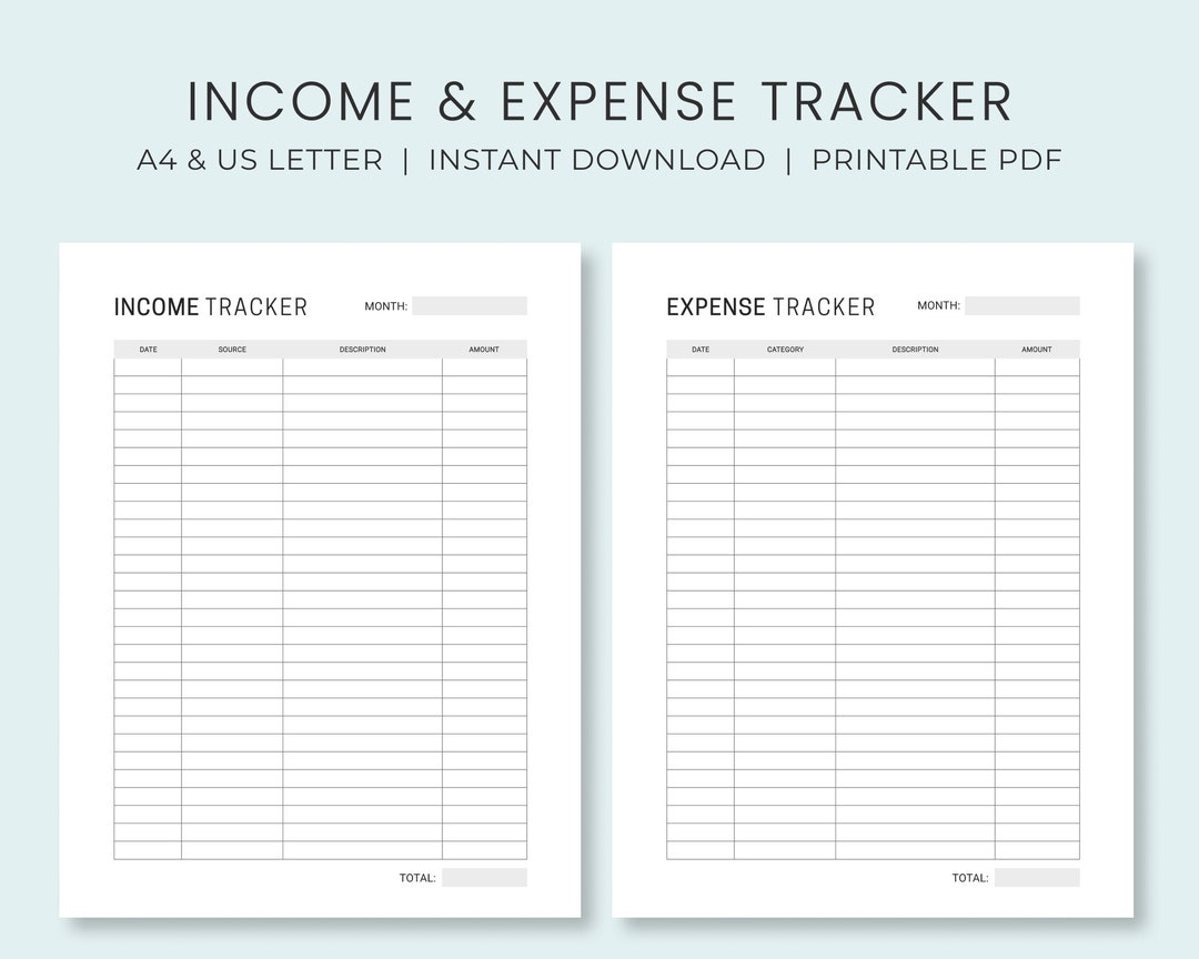 income expense worksheet