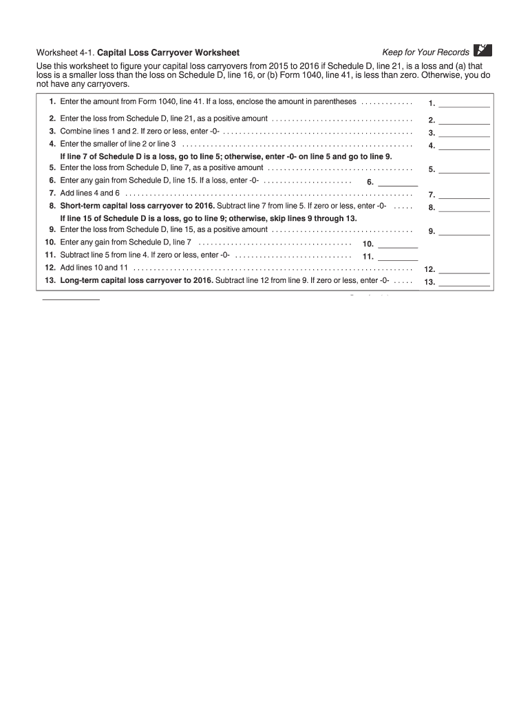 Irs Carryover Worksheet Fill Out amp Sign Online DocHub Worksheets Library