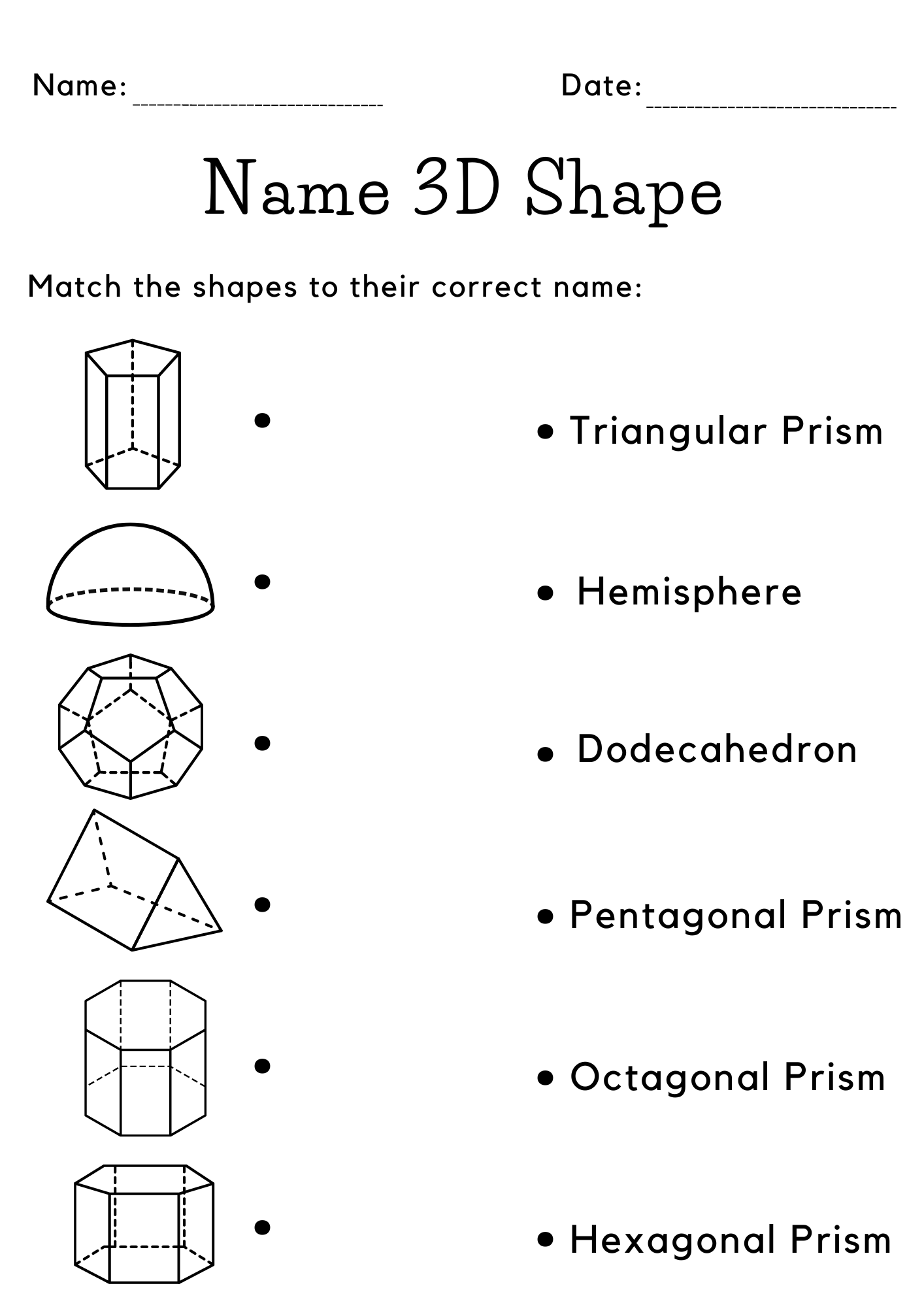 3d shapes worksheet 3d shapes worksheet