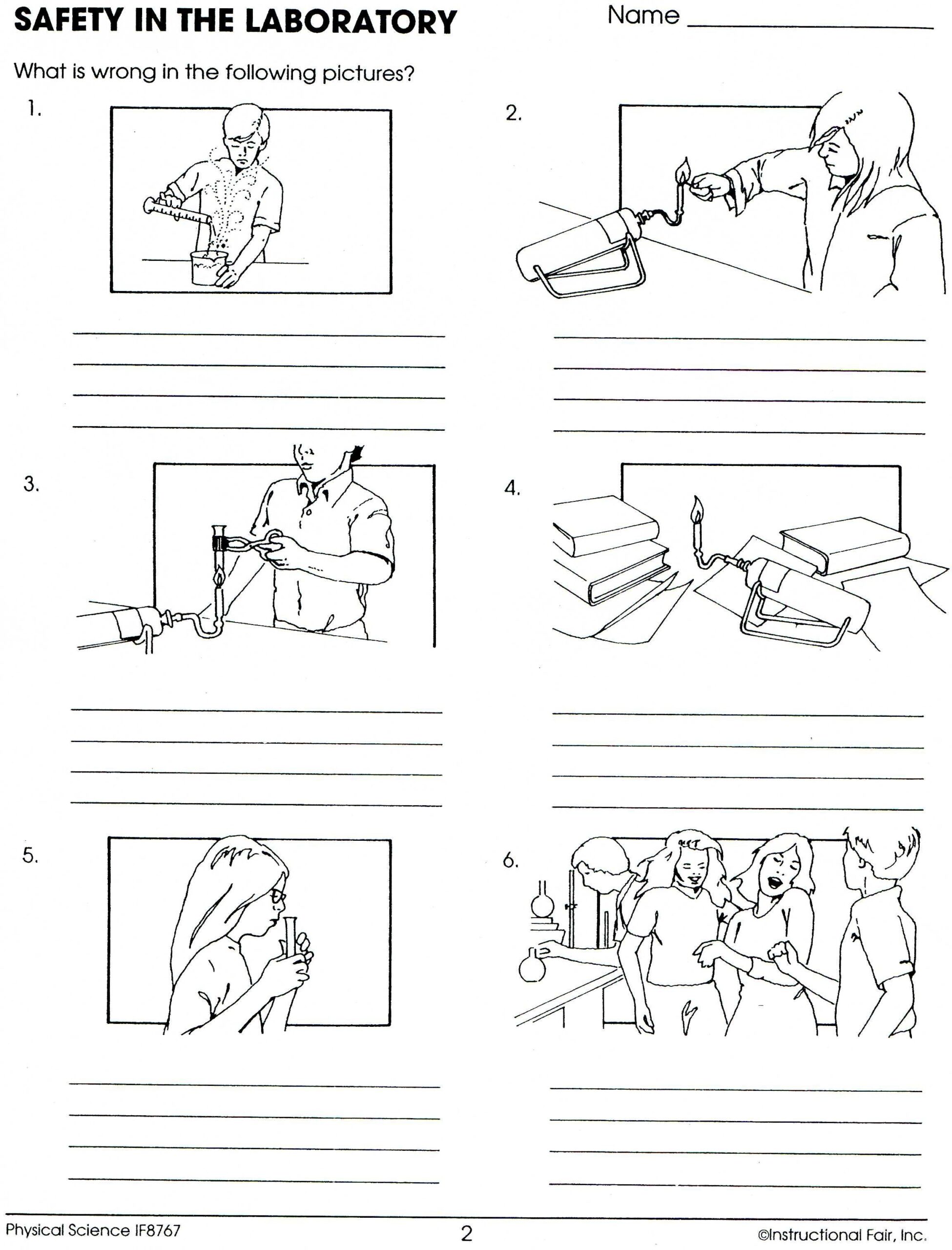 lab safety worksheet