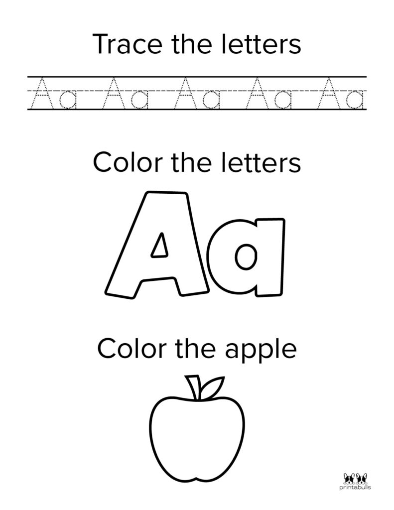 letter a worksheets for preschool