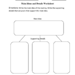 Main Idea Worksheets Printable Main Idea Practice Worksheets
