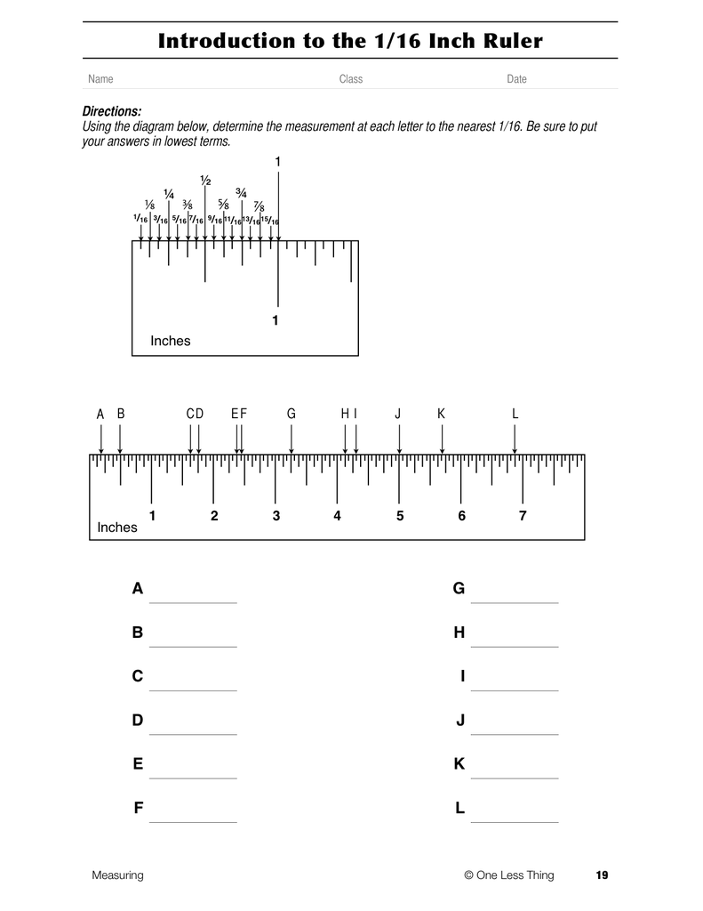 Measuring One Step Worksheet Downloads One Less Thing Worksheets Library