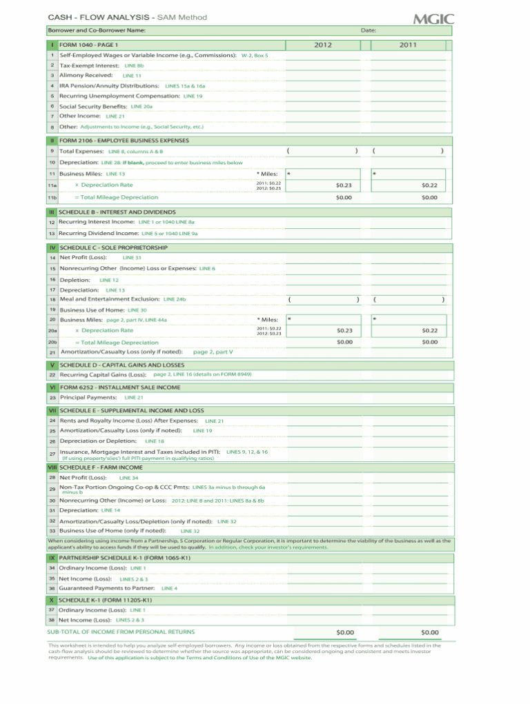 Mgic Income Worksheet Fill Out Sign Online DocHub