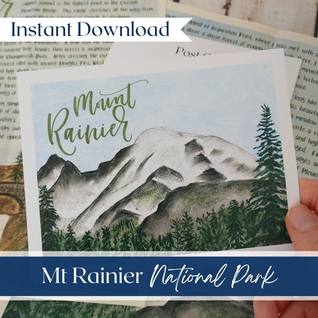 Mount Rainier National Park For Kids Printable Learning Activity Homeschool Geography Unit Classroom Nature Study Mt Rainier Study Guide Etsy