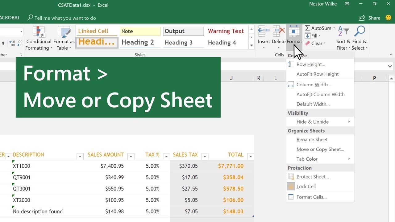 Move Or Copy Worksheets In Microsoft Excel Worksheets Library