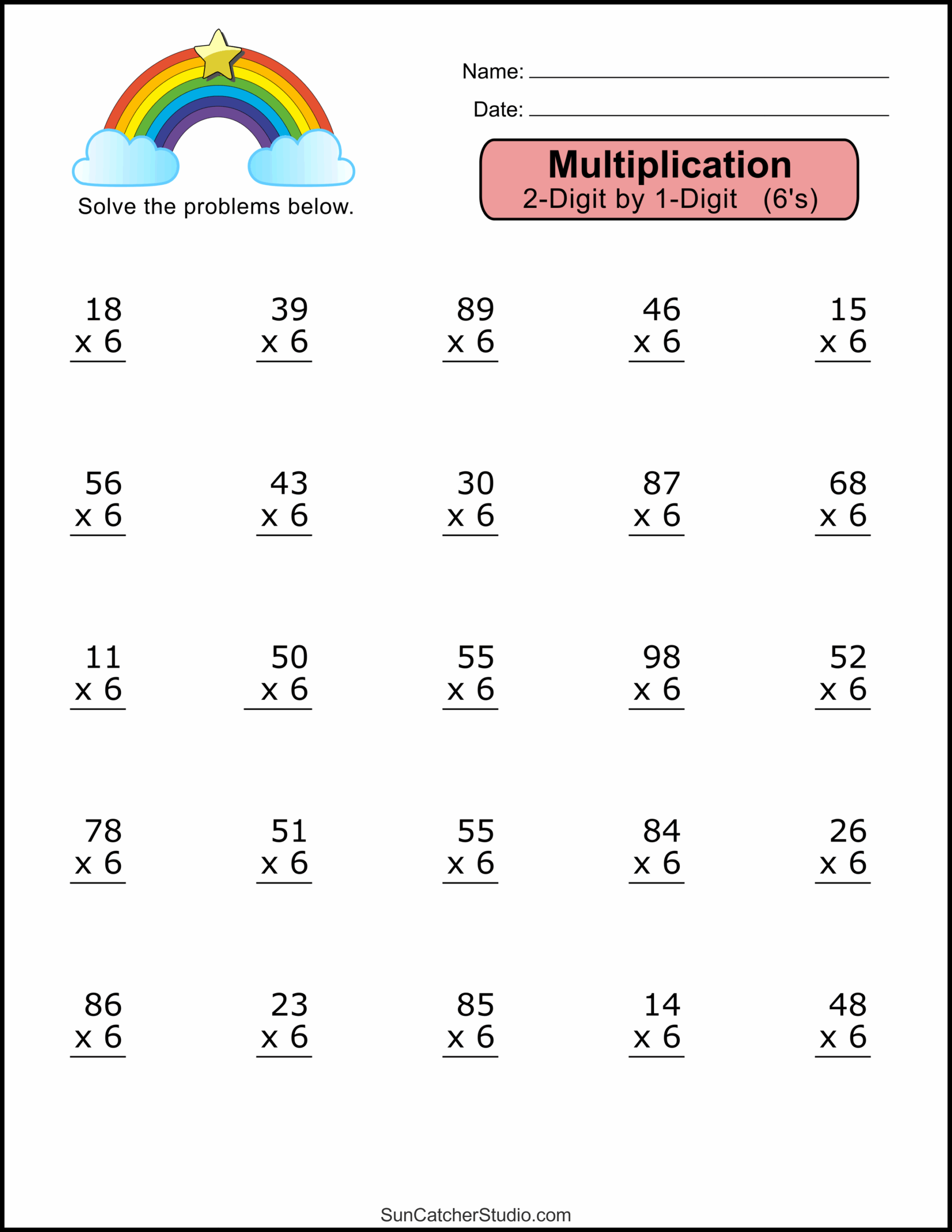 2 digit multiplication worksheet 2 digit multiplication worksheet