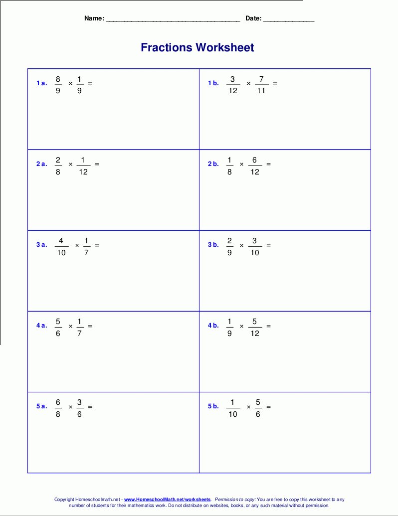 Multiplying Fractions Worksheet Worksheets Library