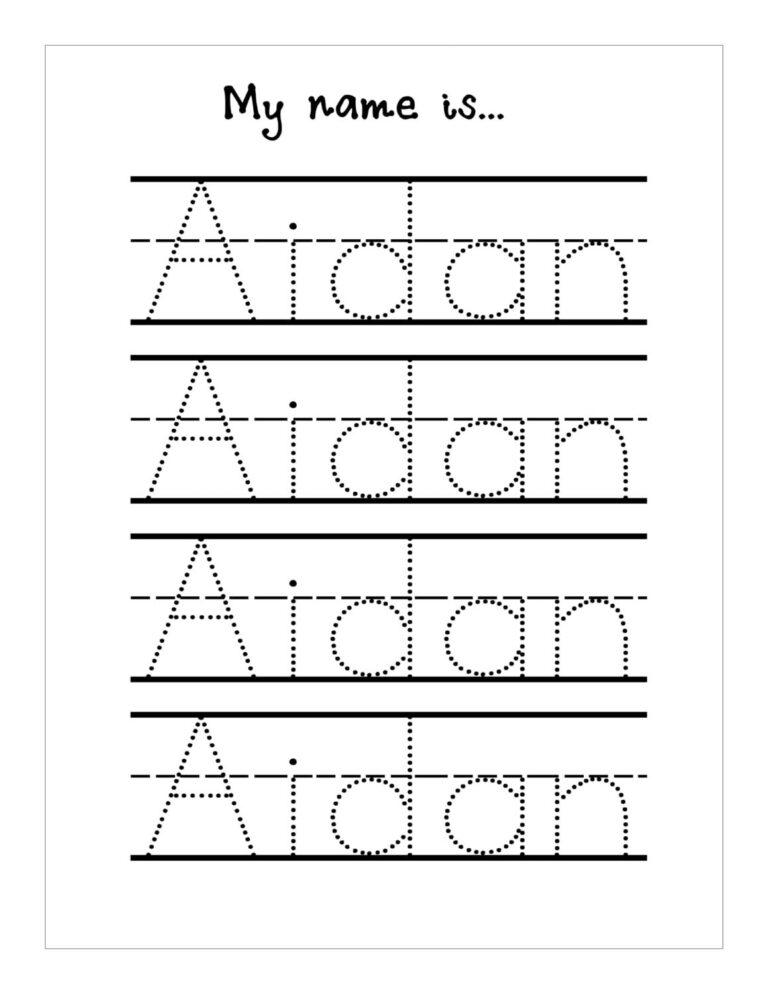 Name Trace Worksheet DIGITAL FILE Printable For Pre Schoolers kindergarteners Etsy