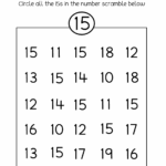 Number 15 Writing Counting And Identification Printable Worksheets For Children