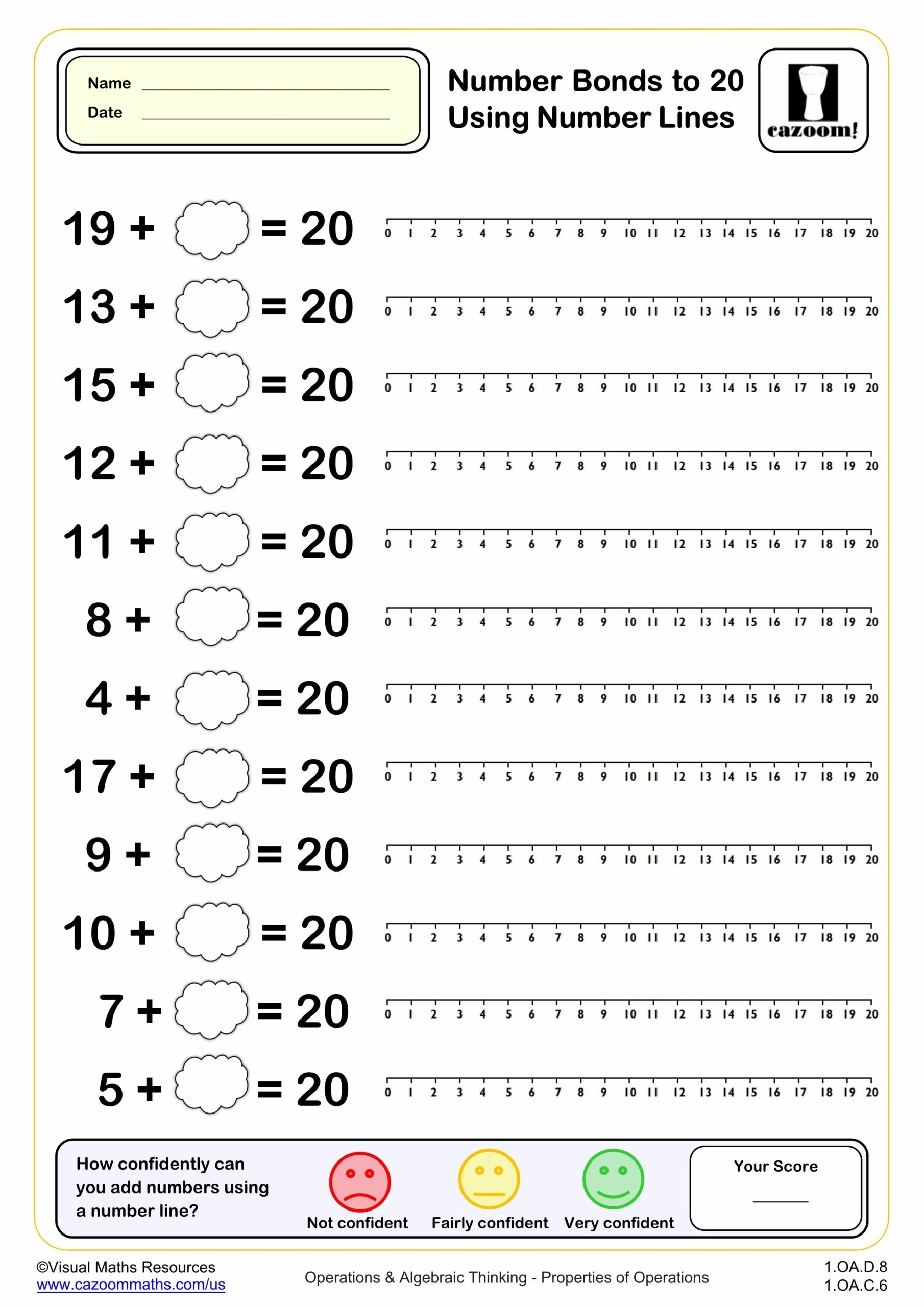 number bonds worksheets