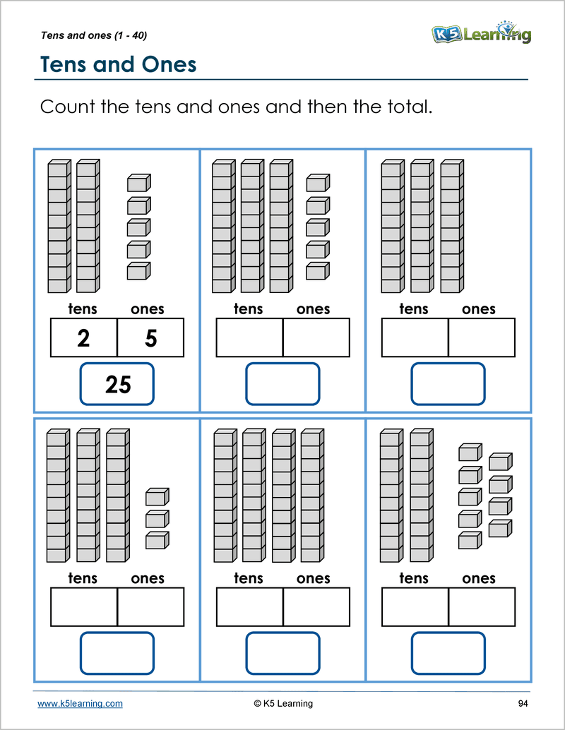 Numbers And Counting To 100 Workbook K5 Bookstore