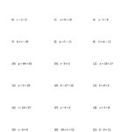 One Step Equation Worksheets Worksheets Library