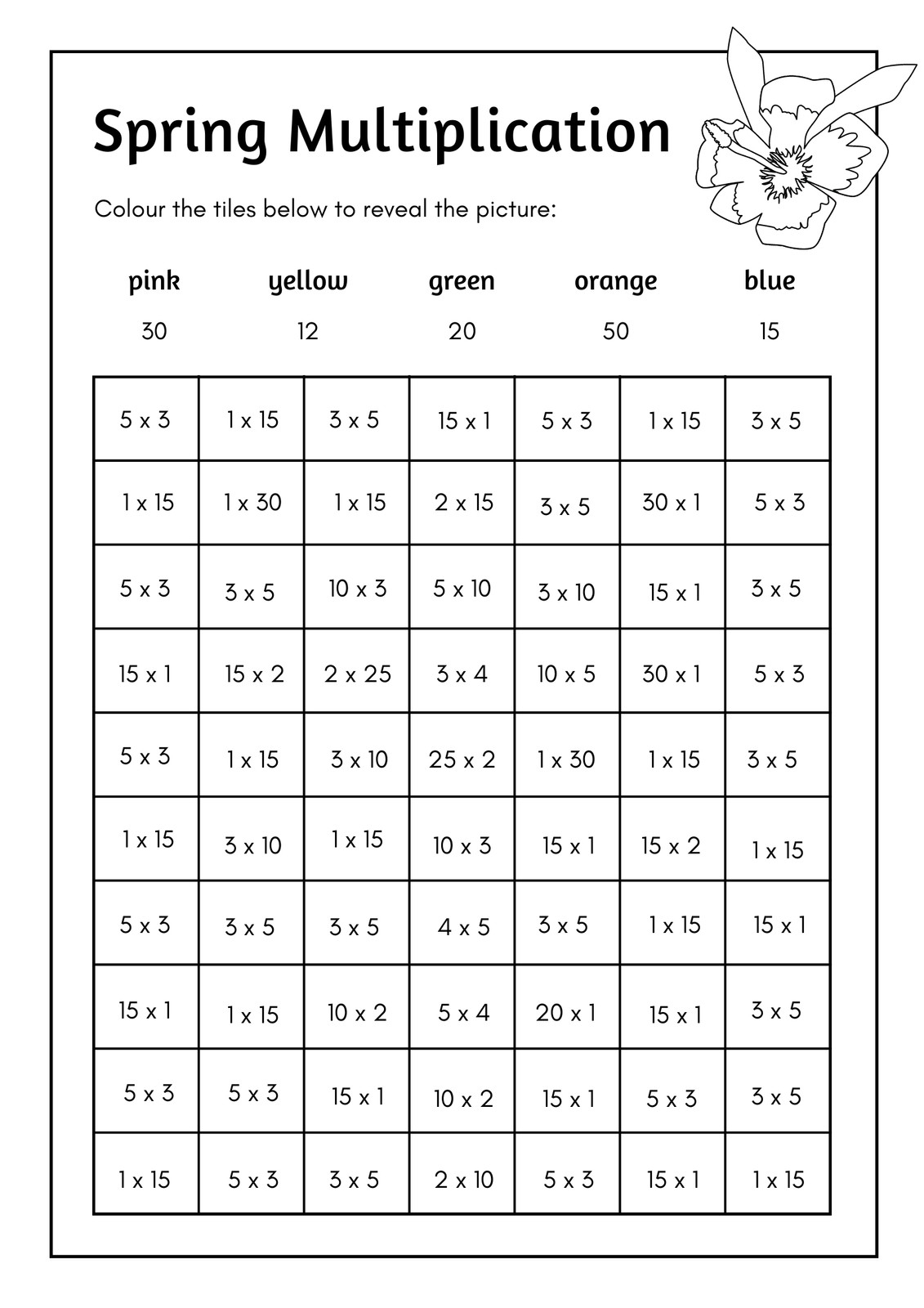 Page 3 Free Multiplication Worksheet To Use And Print Canva