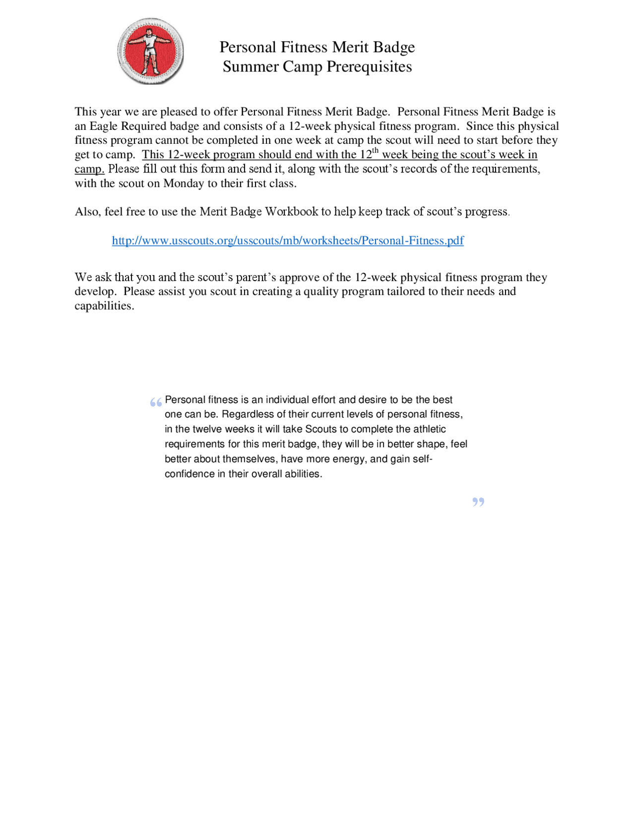 personal fitness merit badge worksheet personal fitness merit badge worksheet