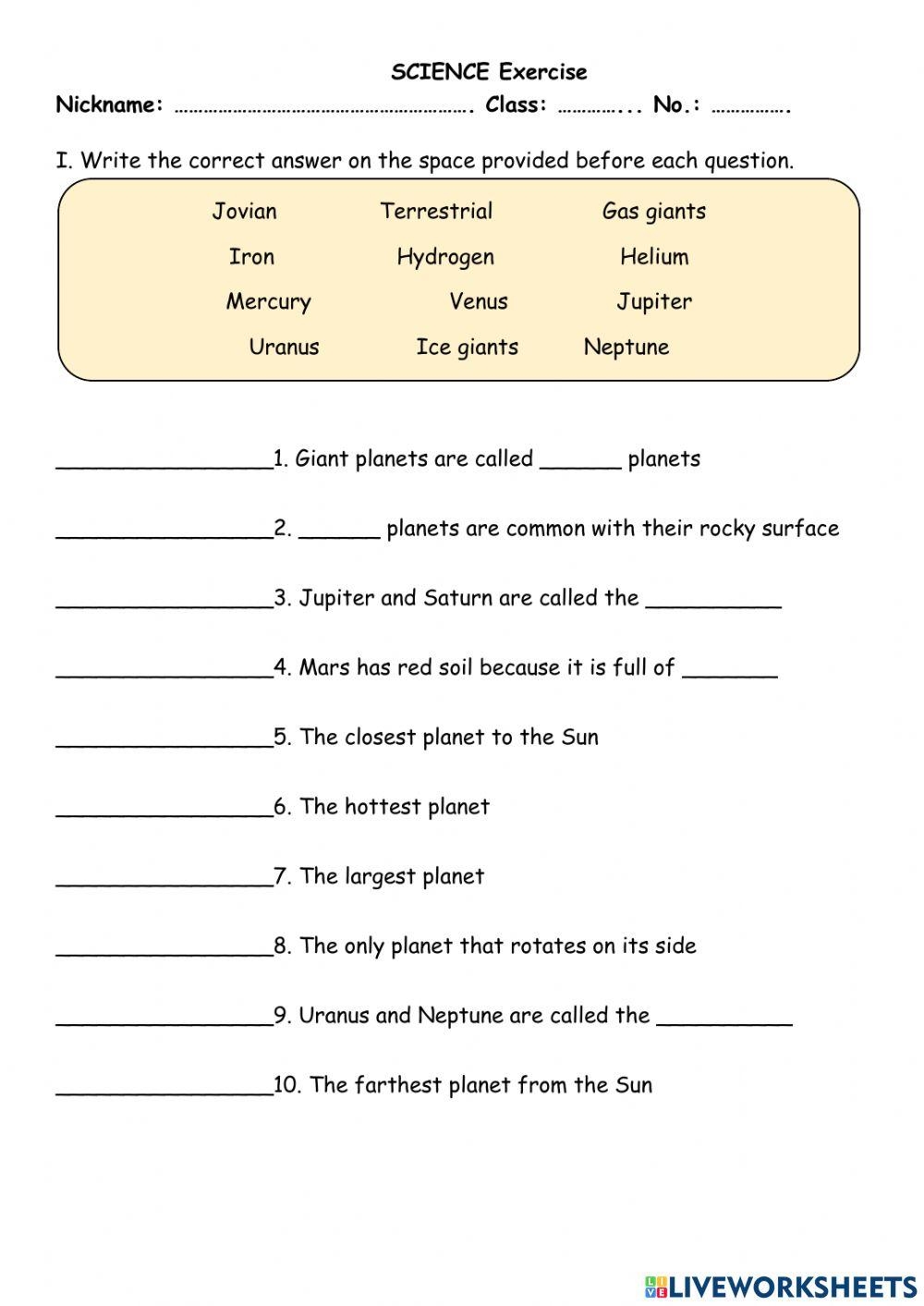5th grade science worksheets 5th grade science worksheets