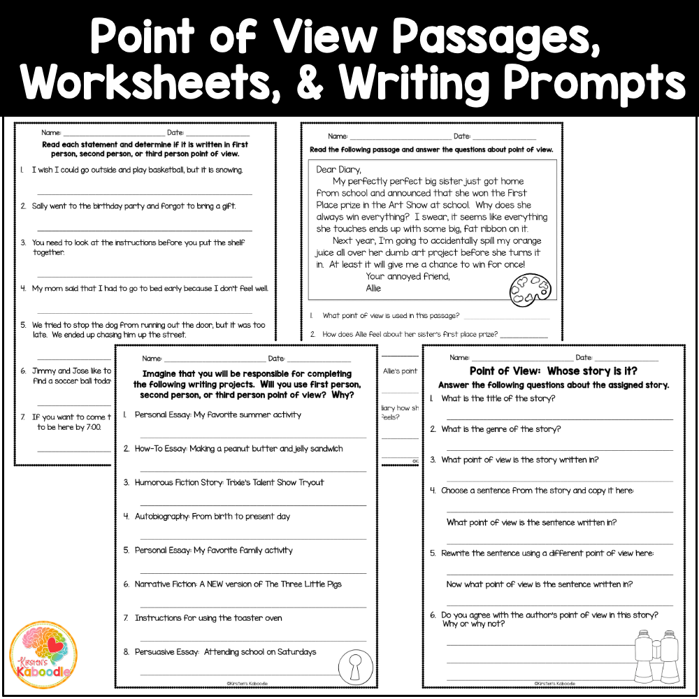 point of view worksheet