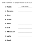 Printable Common Noun And Proper Nouns Worksheet For Grade 1 Made By Teachers