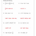 Printable Multiplying Polynomials Worksheets