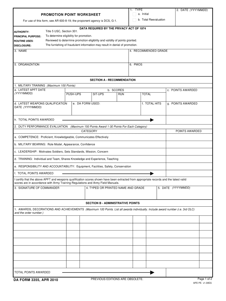 Promotion Point Worksheet Fill Out amp Sign Online DocHub Worksheets Library